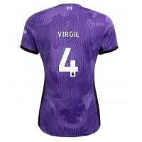 Billiga Liverpool Virgil van Dijk #4 Tredje fotbollskläder Dam 2023-24 Kortärmad